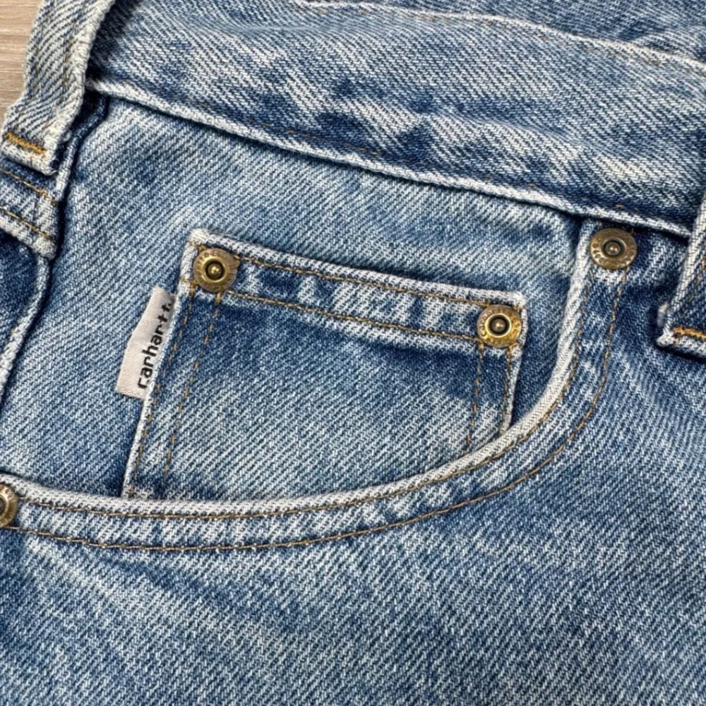 Carhartt B18 STW Traditional Fit Mens Jeans 44x30 Blue Stonewash Straight‎ Leg